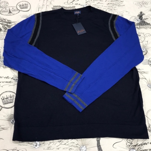 Good Man Brand Mvp Slim Fit Colorblock Wool Sweater - Picture 3 of 6